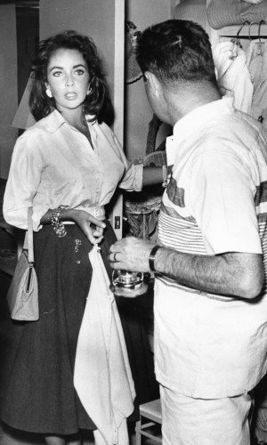 Elizabeth Taylor shopping in downtown Palm Springs.