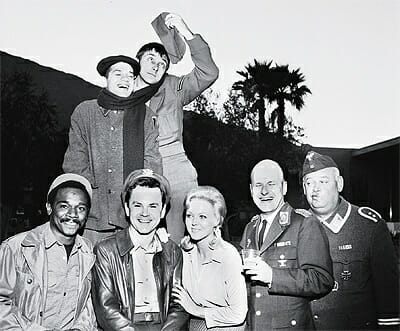 The Hogan’s Heroes cast at the Spa Hotel, 1967.