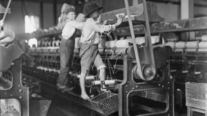 Children working in the mills