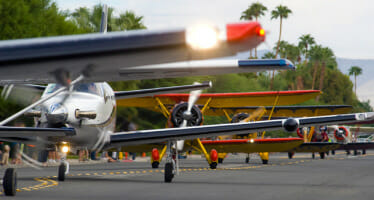 Where can you land your airplane and taxi through city streets  – Only in the Coachella Valley!