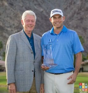 2015 Humana Challenge Champion Bill Haas with President Bill Clinton