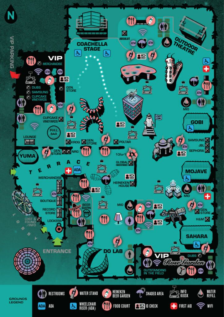 Resultado de imagen para mapa coachella 2020