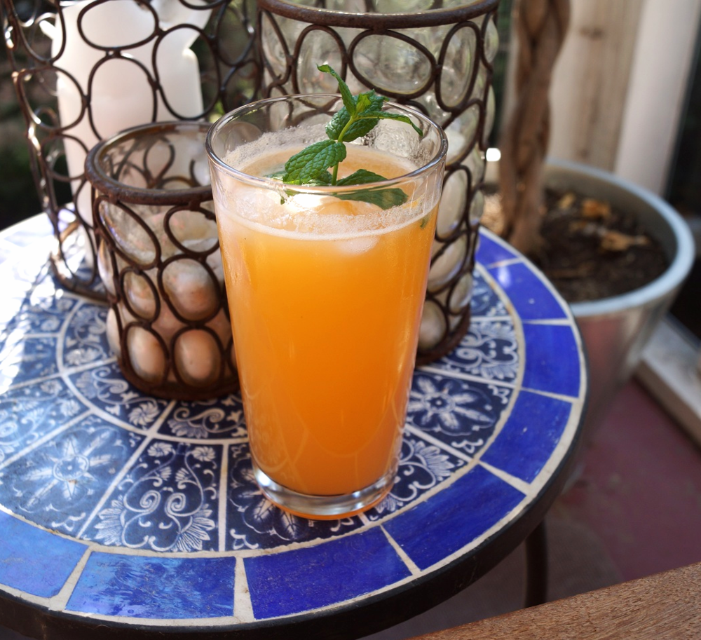 Cantaloupe Agua Fresca with Honey and Mint