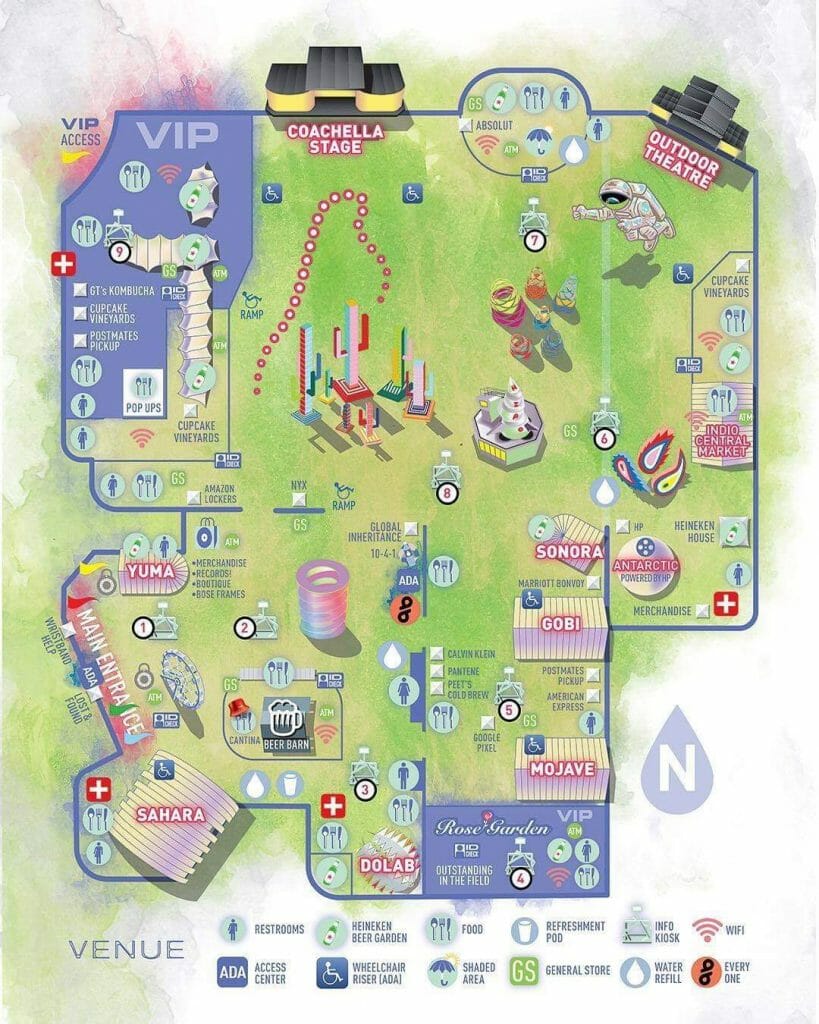 Coachella Festival 2019 Festival Map! Coachella Valley