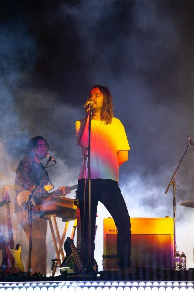Kevin Parker played plenty of Tame Impala hits like "The Less I Know the Better" and "Feels Like We Only Go Backwards." (Courtesy of Coachella)