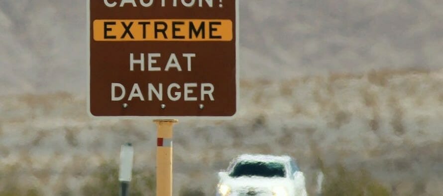 Death Valley 130F / 54.4C Sunday, hottest recorded in 107 years.