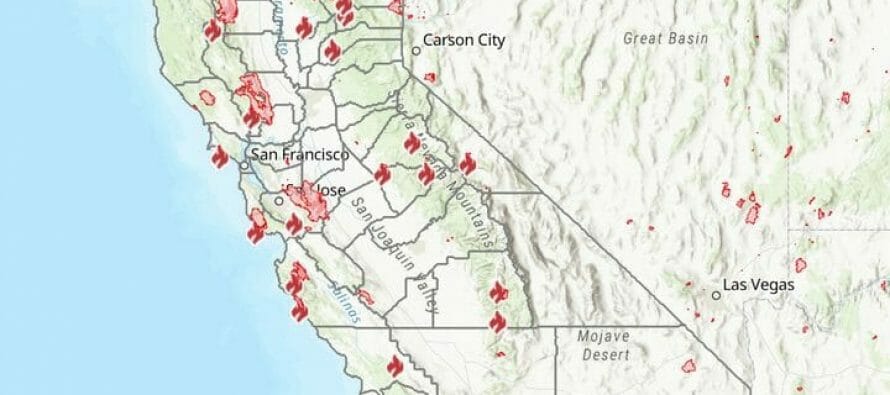 1.35M Acres Burn in 700 California Fires Since Aug 15