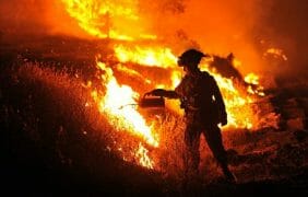 Man made El Dorado Fire, now at 8,600 acres, spreads into Riverside County