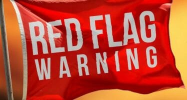 Red Flag Warning until 10:00PM Saturday