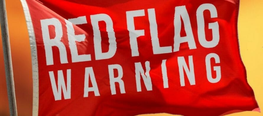 Red Flag Warning until 10:00PM Saturday