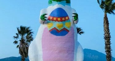 Bunny-Saurus Rex Has Arrived For Easter At Cabazon