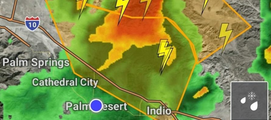 Severe Thunderstorm Warning Issued For Riverside County